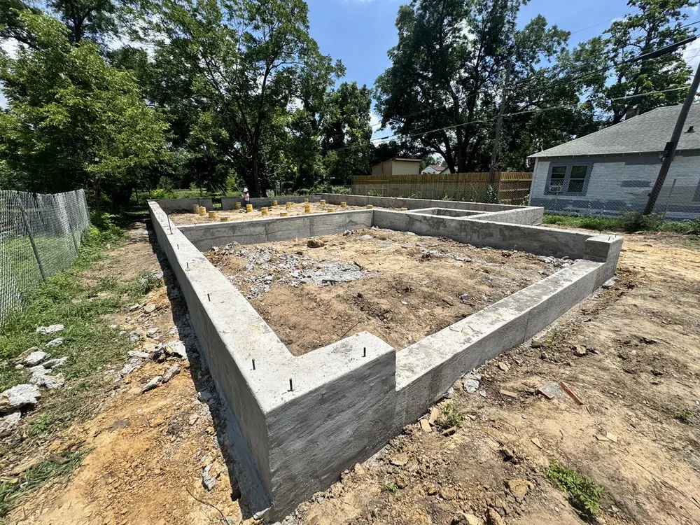 New construction foundation stem walls, Dallas TX