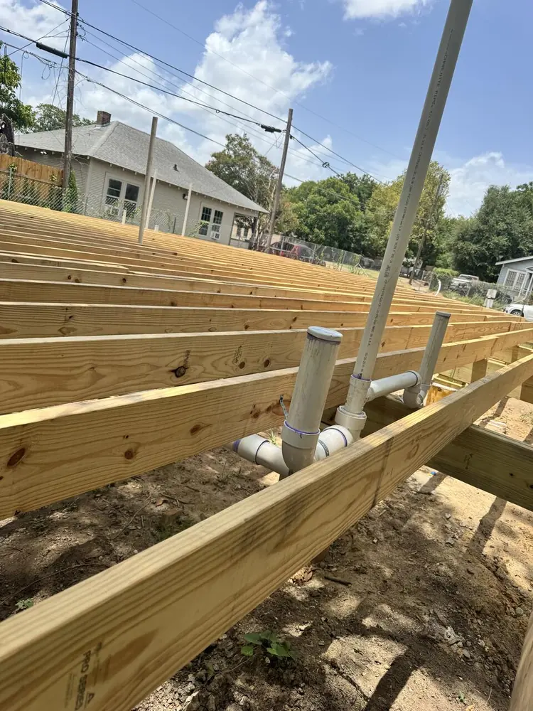 Plumbing rough-in stub-outs during framing
